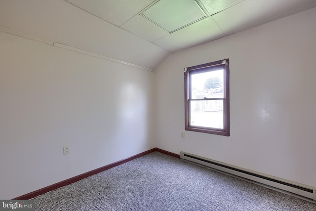 521 Concord Ln, Columbia, PA 17512 - bonus room with a baseboard heating unit, vaulted ceiling, and carpet