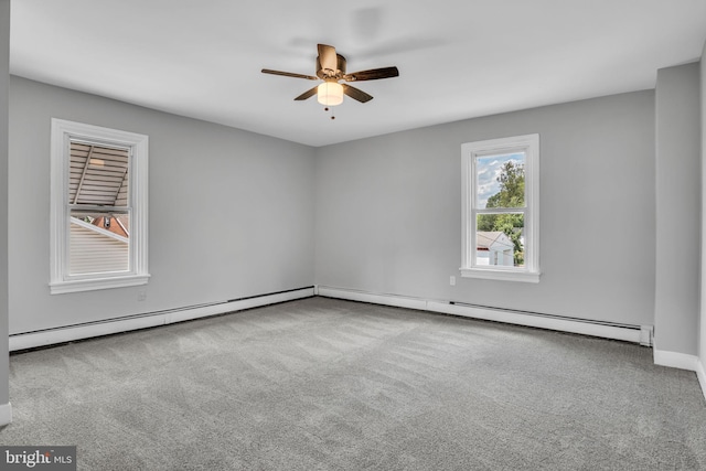 345-347 W Penn St, Carlisle, PA 17013 - carpeted spare room with a ceiling fan and a baseboard radiator