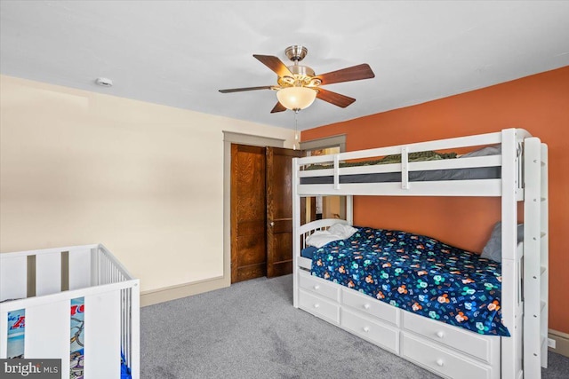 708 Maryland Ave, York, PA 17404 - bedroom with carpet floors and ceiling fan