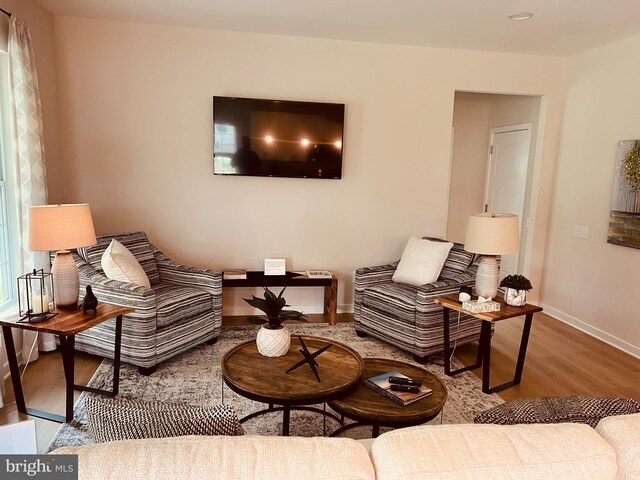 340 Coralroot Dr, Townsend, DE 19734 - living room featuring wood finished floors and baseboards