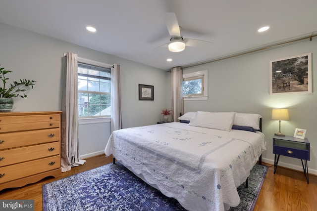 1228 Hunsicker Rd, Lancaster, PA 17601 - bedroom with light wood-style floors, recessed lighting, and ceiling fan