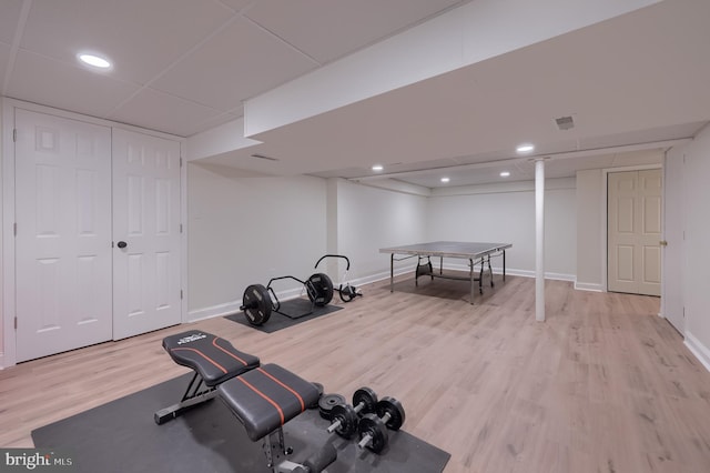 1228 Hunsicker Rd, Lancaster, PA 17601 - exercise room featuring wood finished floors and baseboards
