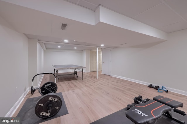 1228 Hunsicker Rd, Lancaster, PA 17601 - workout room featuring wood finished floors and recessed lighting