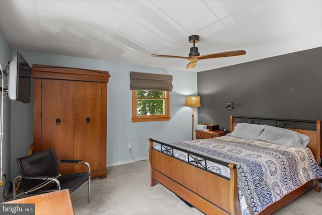 606 Hilltop Rd, Cinnaminson, NJ 08077 - bedroom featuring light carpet and a ceiling fan