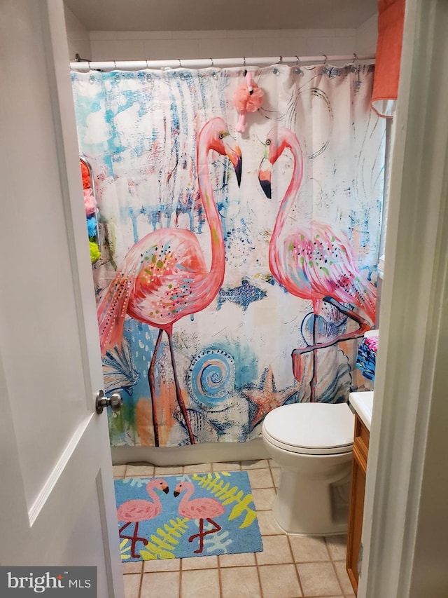 60 Branson Cove Rd, Hague, VA 22469 - full bathroom with vanity, tile patterned flooring, and curtained shower