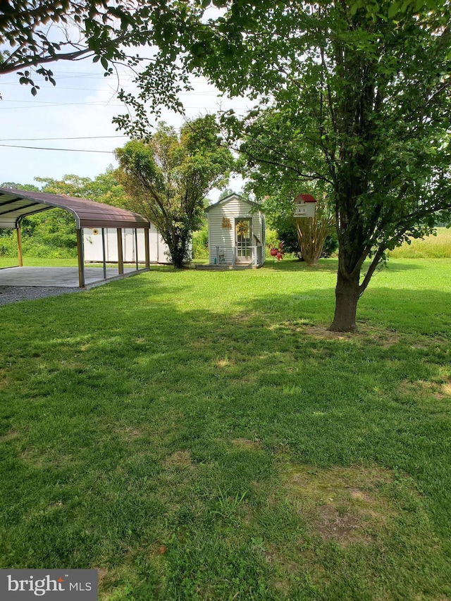 60 Branson Cove Rd, Hague, VA 22469 - view of grassy yard with a detached carport