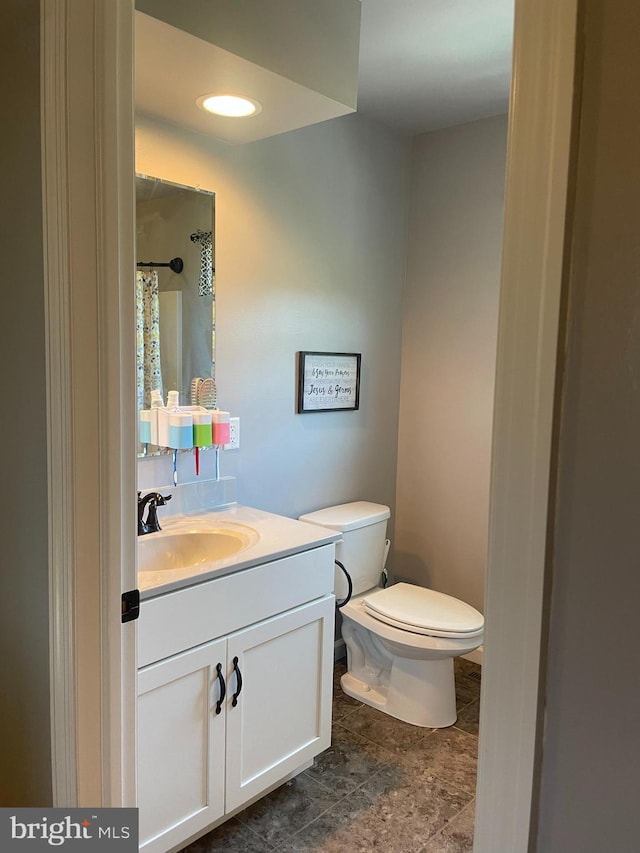 11 Rolling Ridge Dr, Milton, PA 17847 - bathroom with vanity, curtained shower, and recessed lighting