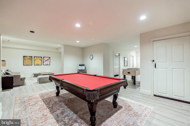 10513 Democracy Ln, Potomac, MD 20854 - recreation room featuring light wood finished floors, recessed lighting, and billiards table