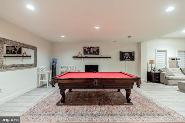 10513 Democracy Ln, Potomac, MD 20854 - playroom with pool table, wood finished floors, and recessed lighting