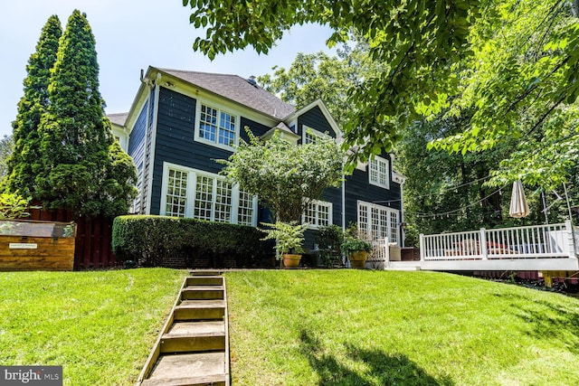 10513 Democracy Ln, Potomac, MD 20854 - view of front of house featuring a deck