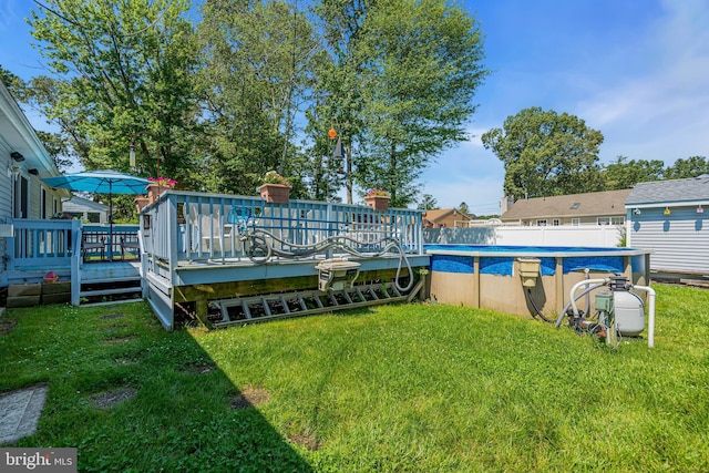 414 Riverview Rd, Forked River, NJ 08731 - view of yard featuring a deck