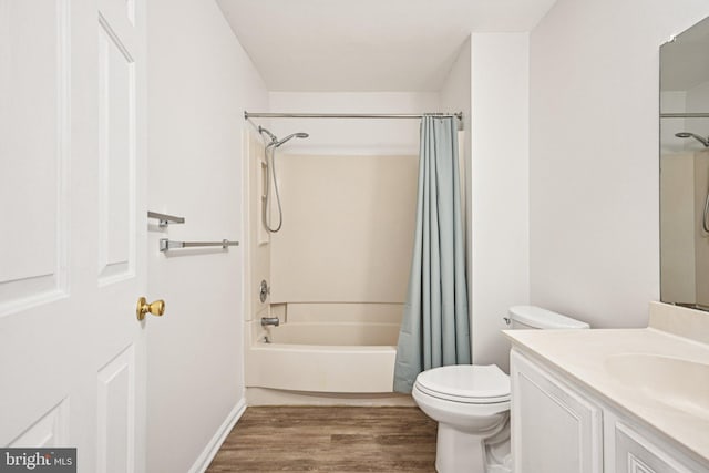 450 Hartford Sq Unit 7, West Chester, PA 19380 - full bathroom with vanity, shower / bath combination with curtain, and wood finished floors
