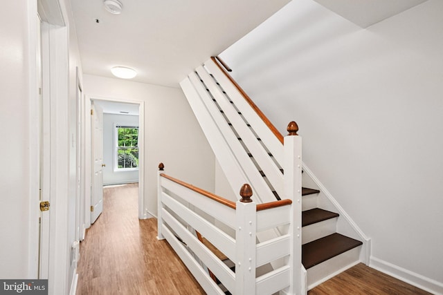 450 Hartford Sq Unit 7, West Chester, PA 19380 - stairs with wood finished floors and baseboards