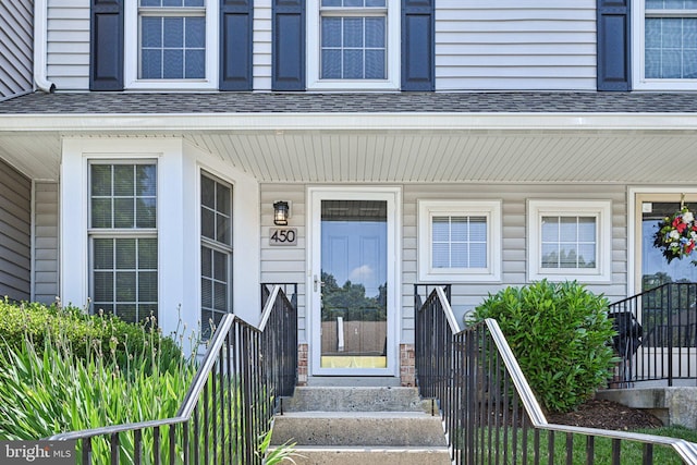 450 Hartford Sq Unit 7, West Chester, PA 19380 - property entrance featuring a porch and a shingled roof