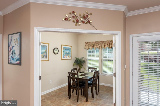 637 Wallingford Rd Unit 202, Bel Air, MD 21014 - dining space featuring ornamental molding and baseboards
