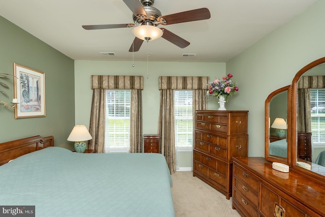 637 Wallingford Rd Unit 202, Bel Air, MD 21014 - bedroom with light carpet and a ceiling fan