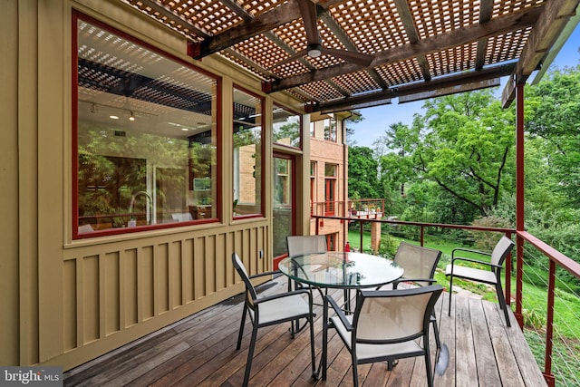 2714 Quebec St NW, Washington, DC 20008 - wooden terrace with outdoor dining area