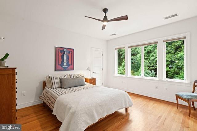 2714 Quebec St NW, Washington, DC 20008 - bedroom with light wood-type flooring and ceiling fan