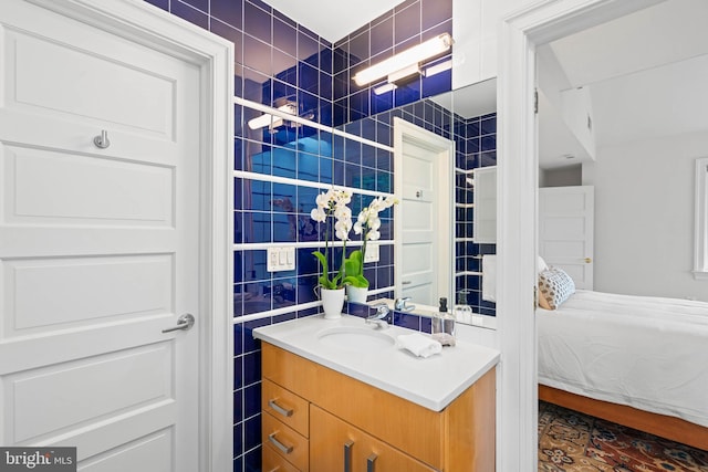 2714 Quebec St NW, Washington, DC 20008 - ensuite bathroom featuring vanity and tile walls