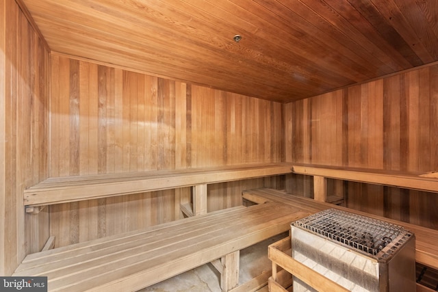 19385 Cypress Ridge Ter Unit 503, Leesburg, VA 20176 - sauna with wood ceiling and wood walls