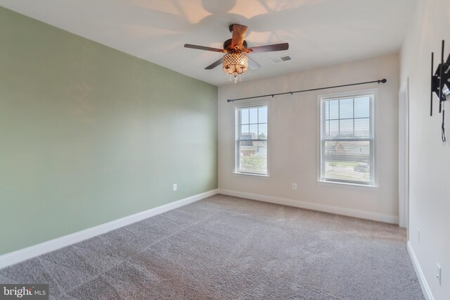 8266 Saint Francis Dr, Severn, MD 21144 - carpeted empty room featuring baseboards and ceiling fan