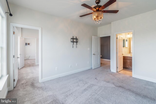 8266 Saint Francis Dr, Severn, MD 21144 - unfurnished bedroom with light carpet and ensuite bath