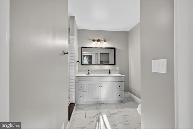 117 Pearl St, Lancaster, PA 17603 - bathroom with marble finish floors and double vanity