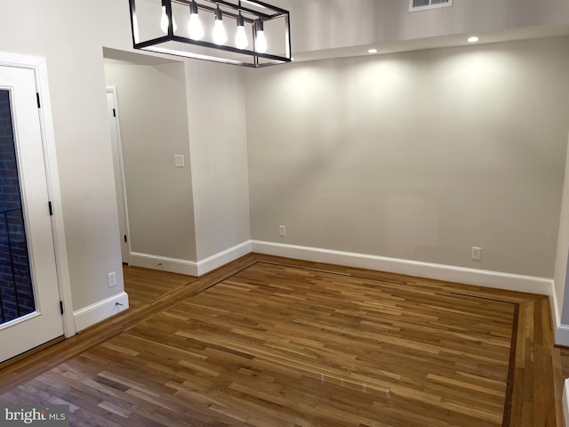 1423 T St NW, Washington, DC 20009 - spare room featuring wood finished floors and recessed lighting