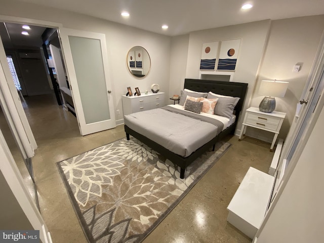 1423 T St NW, Washington, DC 20009 - bedroom with recessed lighting and finished concrete floors
