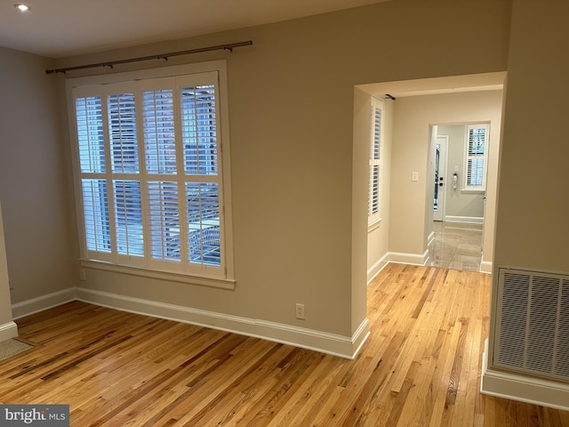 1423 T St NW, Washington, DC 20009 - unfurnished room with light wood-type flooring and baseboards