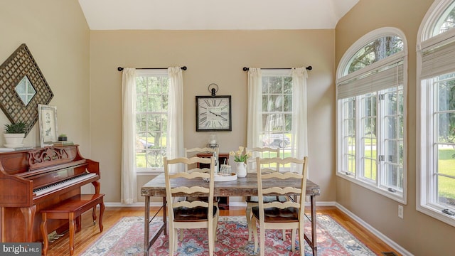 24 Montfort Dr, Belle Mead, NJ 08502 - dining room featuring light wood finished floors and lofted ceiling