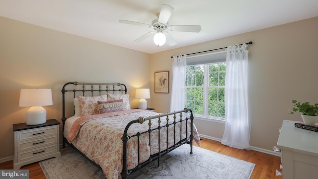 24 Montfort Dr, Belle Mead, NJ 08502 - bedroom with light wood-style flooring and ceiling fan