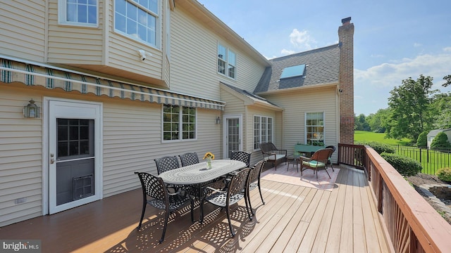 24 Montfort Dr, Belle Mead, NJ 08502 - wooden deck featuring outdoor dining space