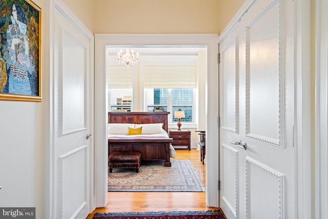 1425 Locust St Unit 33A, Philadelphia, PA 19102 - hall featuring wood finished floors and a chandelier