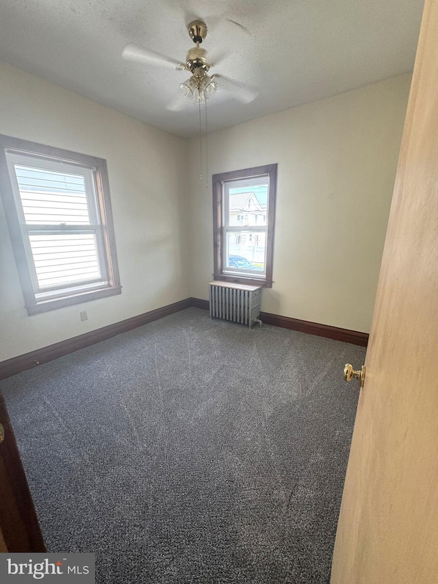 505 W 5th St, Lewistown, PA 17044 - unfurnished room with radiator, carpet, and ceiling fan