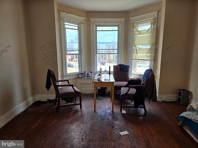 1226 Bloomingdale Rd, Baltimore, MD 21216 - office area with hardwood / wood-style floors and baseboards