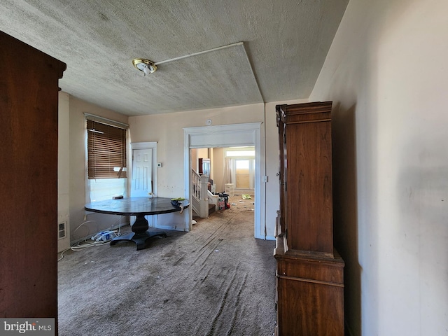 1226 Bloomingdale Rd, Baltimore, MD 21216 - hall with carpet flooring and a textured ceiling
