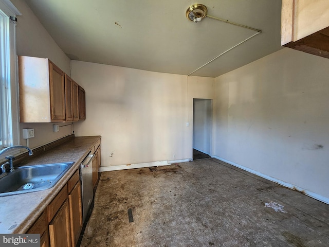 1226 Bloomingdale Rd, Baltimore, MD 21216 - kitchen featuring brown cabinets and stainless steel dishwasher