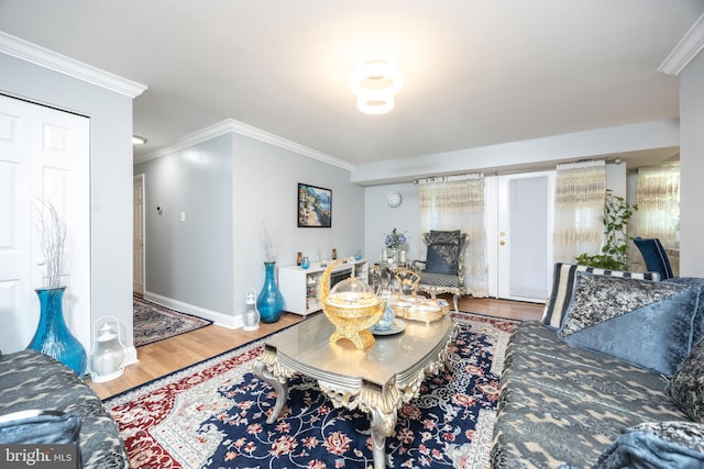7093 Spring Garden Dr Unit 202, Springfield, VA 22150 - living area with crown molding and wood finished floors