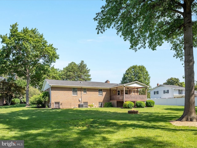 117 Amherst Ct, Stephens City, VA 22655 - back of house featuring a chimney and brick siding