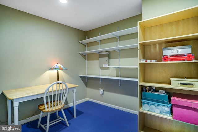 20304 Watkins Meadow Dr, Germantown, MD 20876 - home office featuring baseboards and recessed lighting