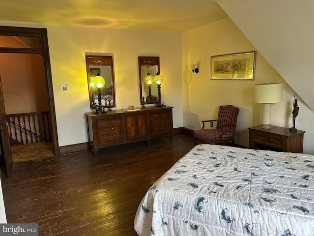 116 Township Line Rd, Jenkintown, PA 19046 - bedroom with dark wood-style floors and baseboards