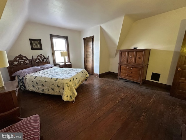 116 Township Line Rd, Jenkintown, PA 19046 - bedroom featuring dark wood-type flooring and lofted ceiling