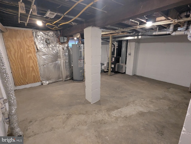 1625 Spruce, Baltimore City, MD 21226 - unfinished below grade area with water heater and heating unit