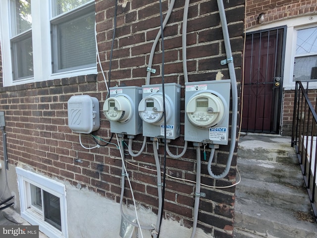 1625 Spruce, Baltimore City, MD 21226 - exterior view of electric meter and brick siding