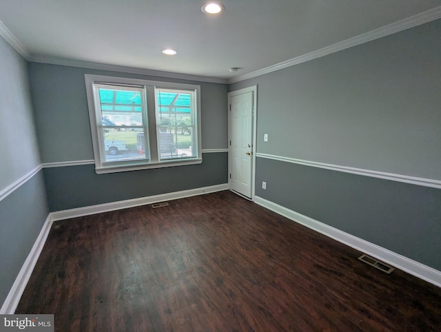 1625 Spruce, Baltimore City, MD 21226 - empty room with crown molding, wood finished floors, and recessed lighting