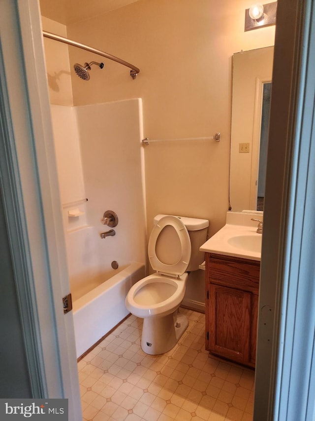 938 Newington Ct, Capitol Heights, MD 20743 - full bathroom featuring vanity,  shower combination, and tile patterned floors