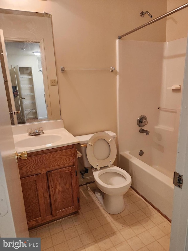 938 Newington Ct, Capitol Heights, MD 20743 - full bathroom featuring shower / bath combination, vanity, and tile patterned floors