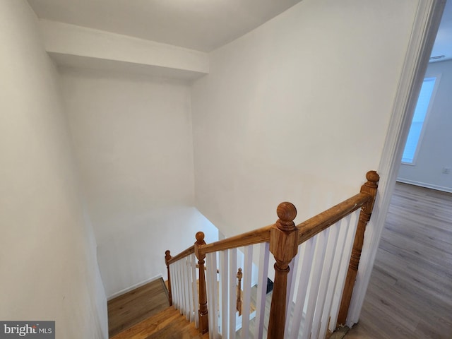 1703 Baker St, Baltimore, MD 21217 - stairs featuring wood finished floors and baseboards