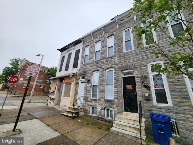 1703 Baker St, Baltimore, MD 21217 - view of front of property with stone siding and entry steps